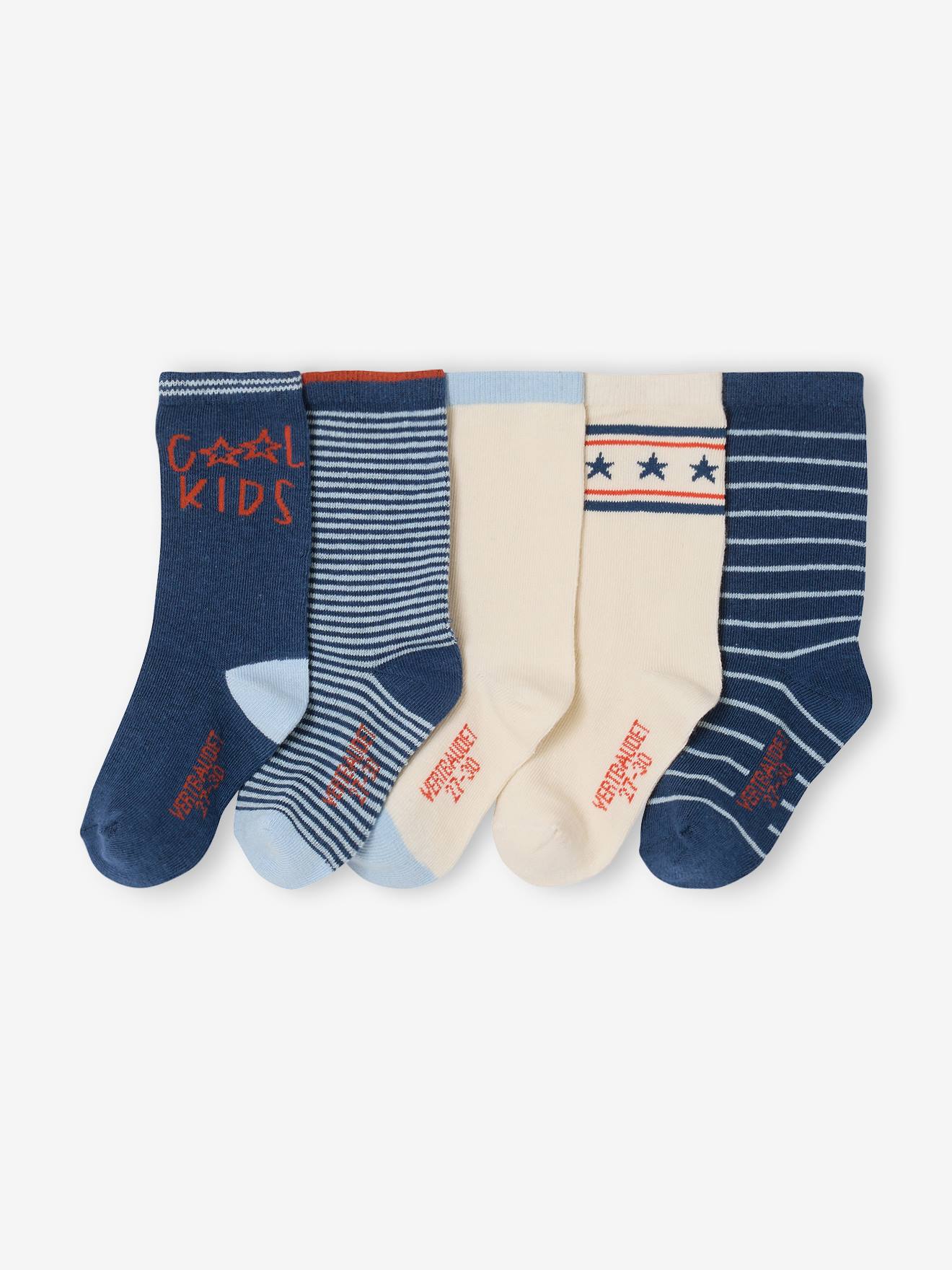 Lot de 5 paires de chaussettes Cool Kids garçon indigo