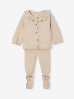 Coffret ensemble bébé fille tricot 3 pièces  - vertbaudet enfant