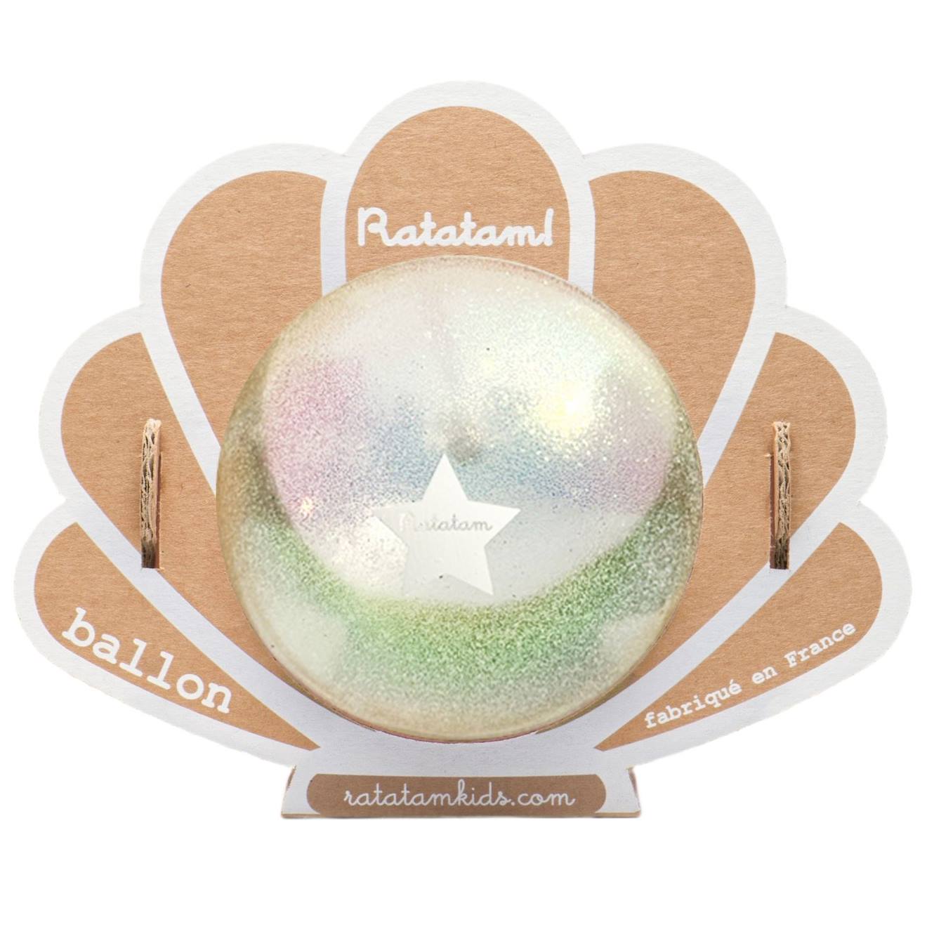 Ballon Coquillage enfant 10 cm pour jeux d extérieur et d intérieur blanc