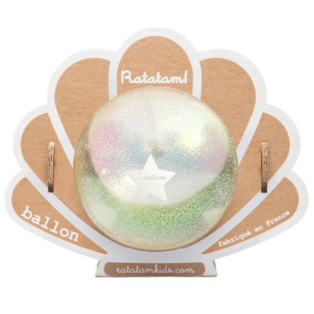 Ratatam - Ballon Coquillage Enfant 10 Cm Pour Jeux D’extérieur Et D’intérieur Blanc