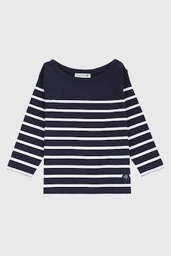 Garçon-T-shirt, polo, sous-pull-Marinière en coton léger enfant
