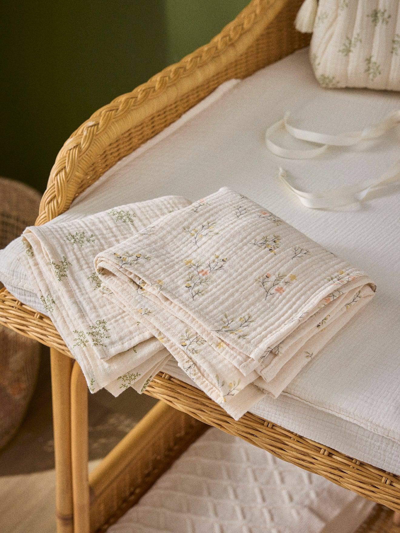 Lange Gaze De Coton Biologique Par Lot De 2 Imprimé Suzan