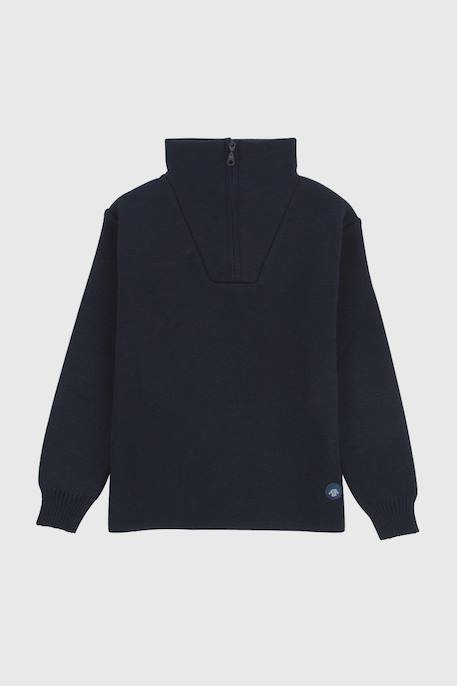 Pull camionneur zippé en laine  guisseny enfant  - vertbaudet enfant