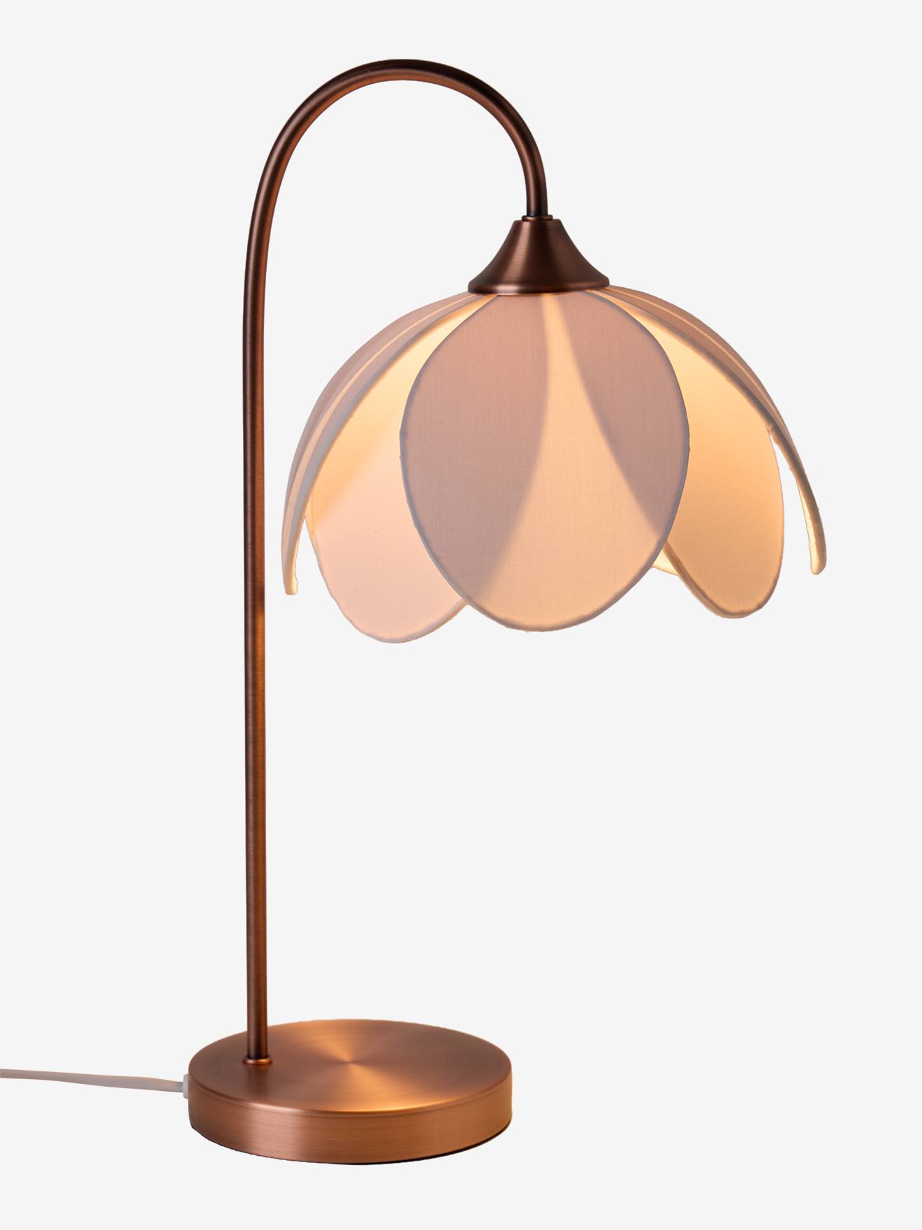 Lampe à poser abat-jour fleur pied métal beige (Vertbaudet) - Image 2