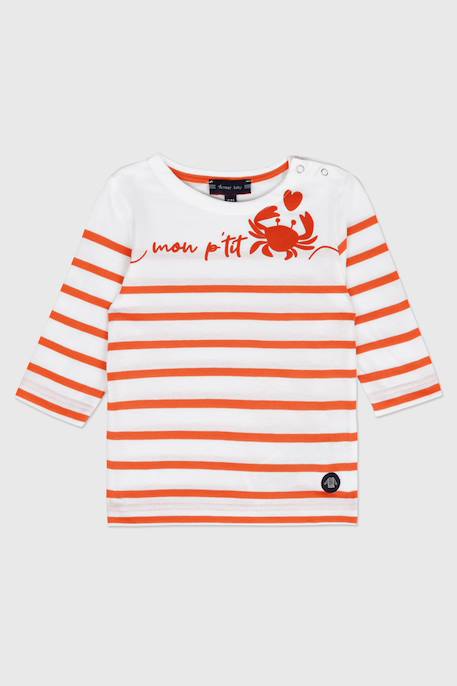 Bébé-Marinière en coton léger petit crabe bébé