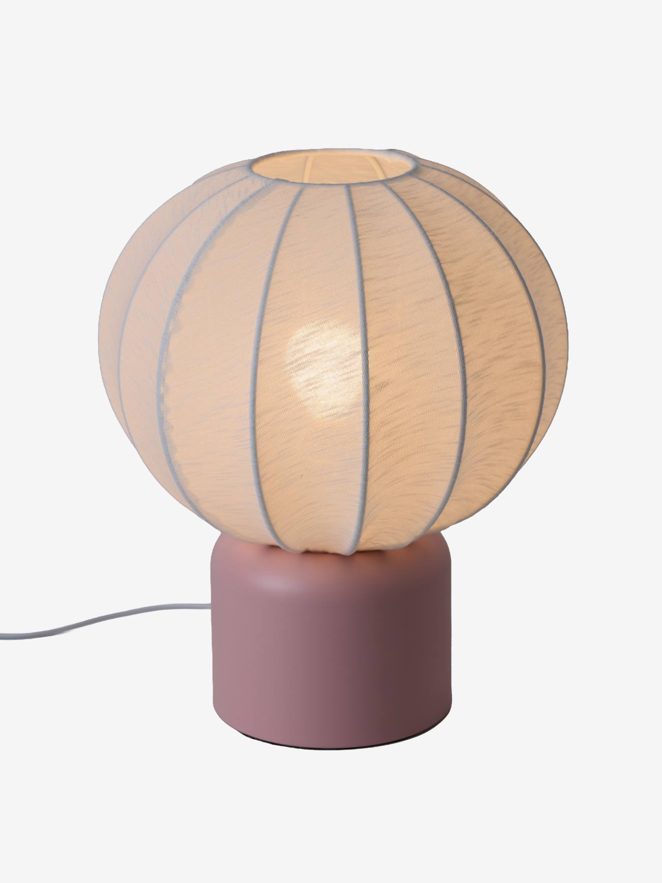 Lampe à poser forme boule pied métal rose (Vertbaudet) - Image 2
