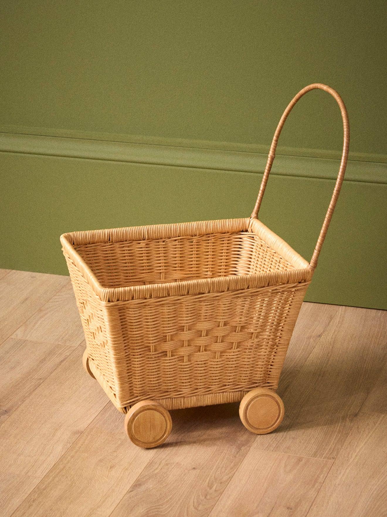 Chariot Enfant En Rotin Naturel