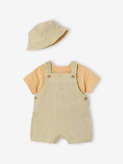Ensemble bébé garçon salopette et bob  - vertbaudet enfant