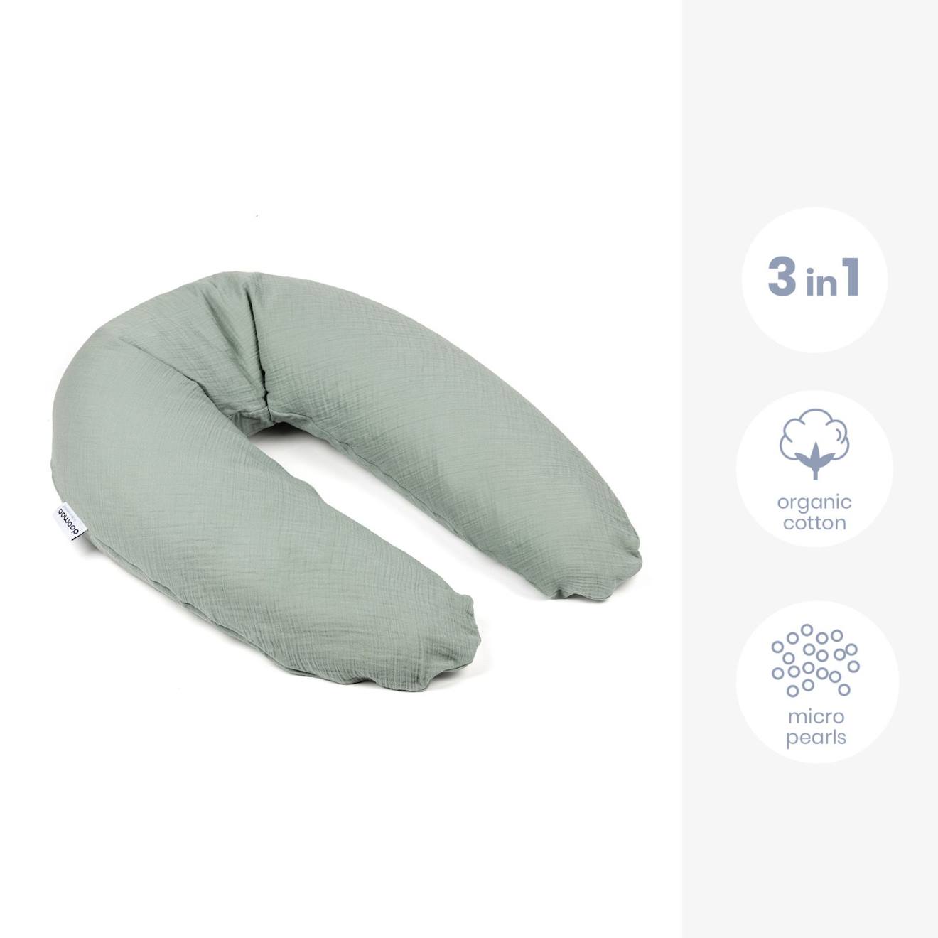 Coussin De Grossesse Et Allaitement Comfy Big Vert (Doomoo) - Image 1