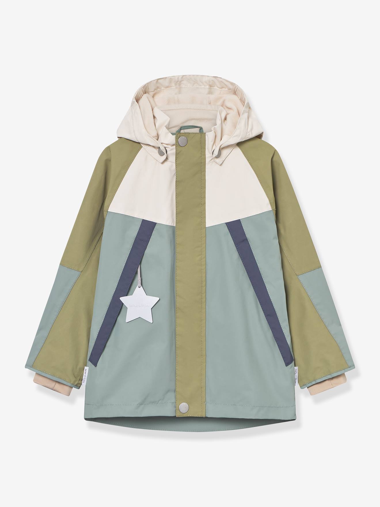 Veste matelassée à capuche garçon MATVALON MINI A TURE vert sauge