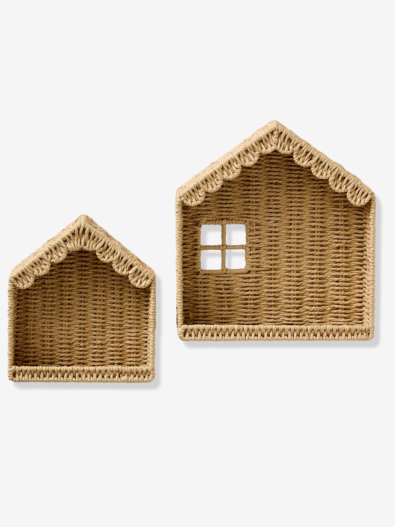 Lot 2 étagères maison beige (Vertbaudet) - Image 2