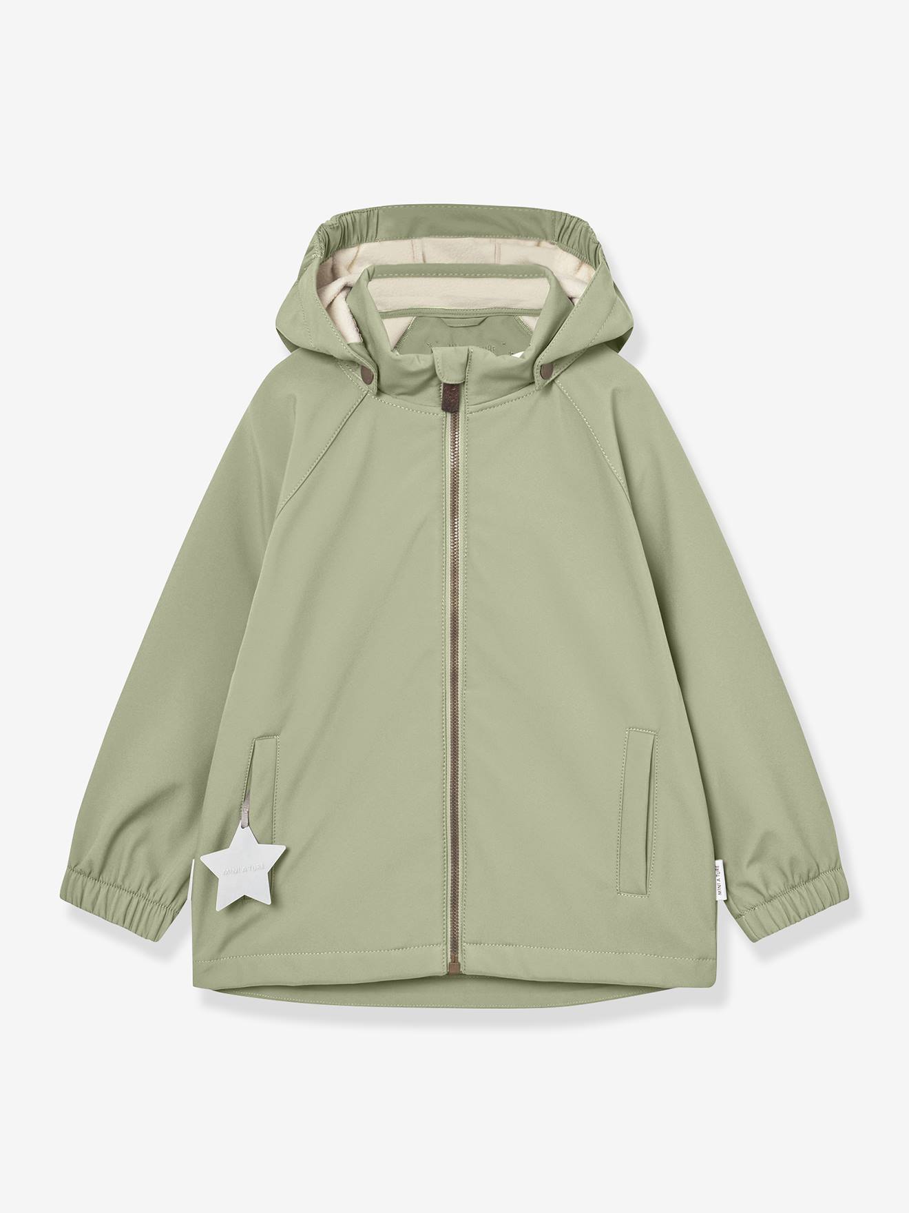 Veste softshell à capuche bébé coupe-vent et déperlante MATADEN MINI A TURE vert