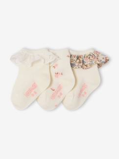 Lot de 3 paires de chaussettes bébé fille  - vertbaudet enfant