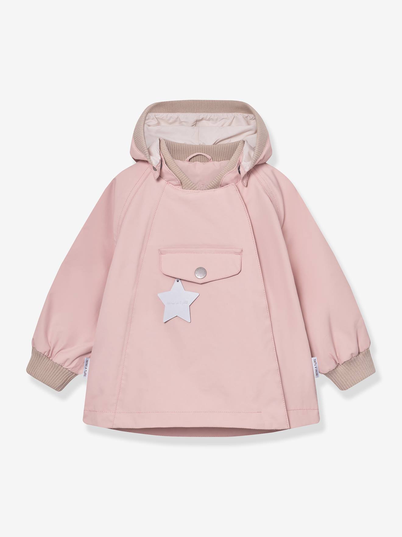 Veste mi-saison bébé fille MATWAI rose poudré