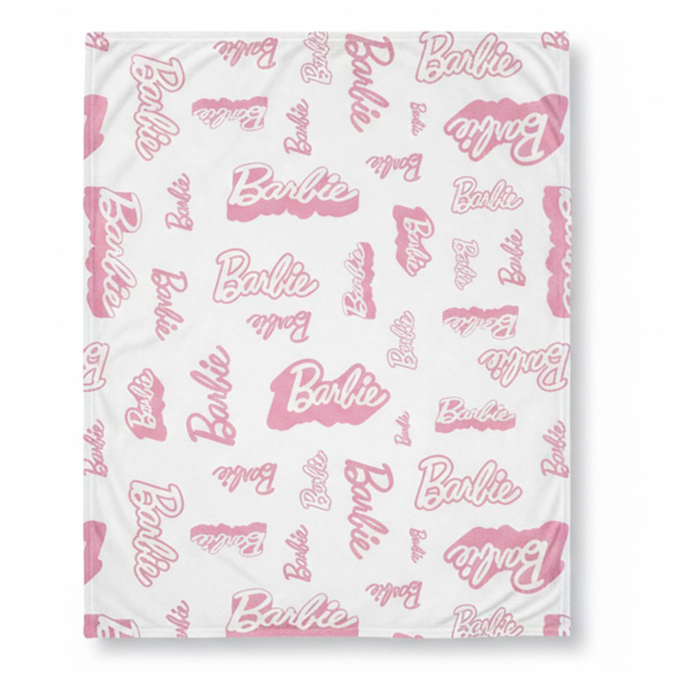 Plaid Logo Barbie Polyester Blanc