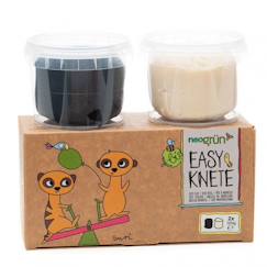 Jouet-Premier âge-Tapis d'éveil et portiques-Set de pâte à modeler noir et blanc