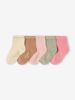Lot de 5 paires de chaussettes bébé avec détails scintillants  - vertbaudet enfant