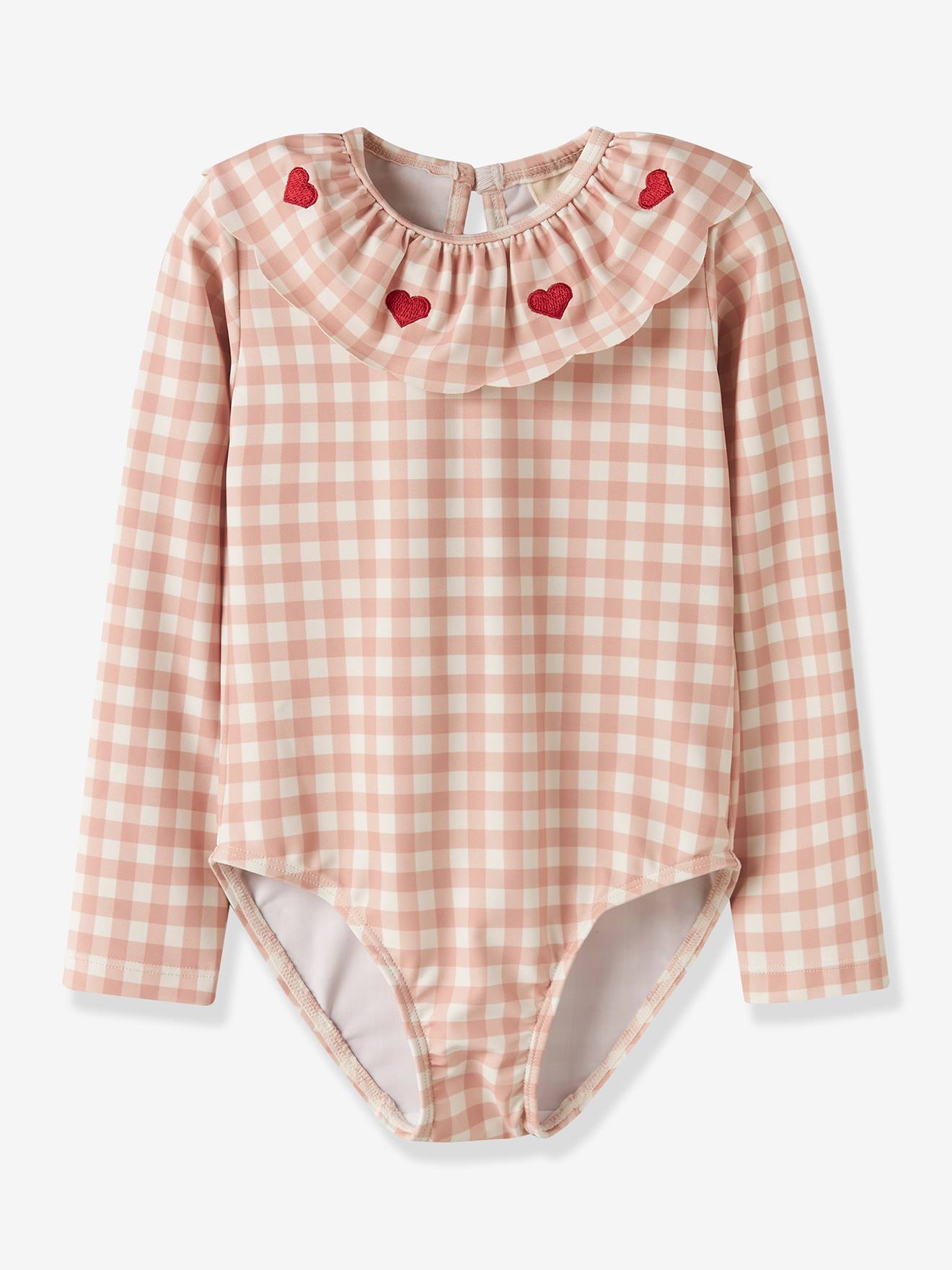 Maillot rétro fille Lil' Atelier MINI manches longues vieux rose