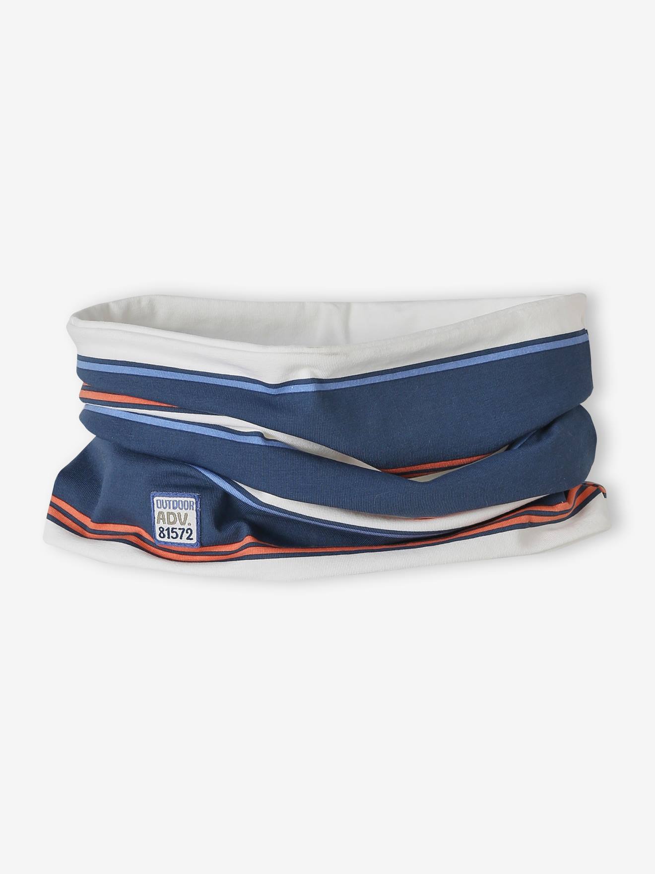 Snood rayé coton écru