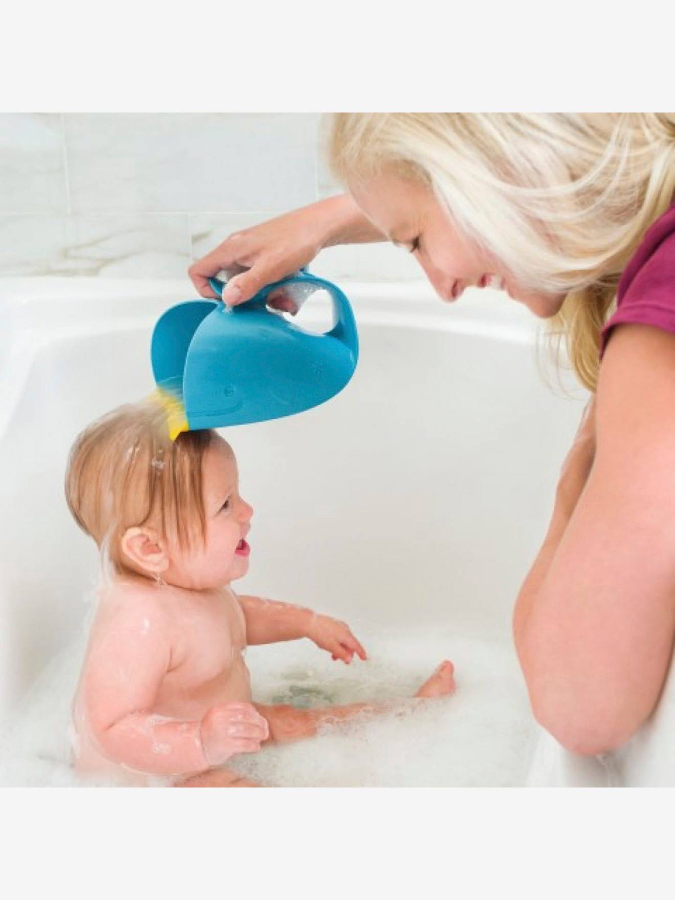 AKUKU Rince tête bébé avec protection silicone Vert - Accessoire de  toilette bébé - Achat & prix