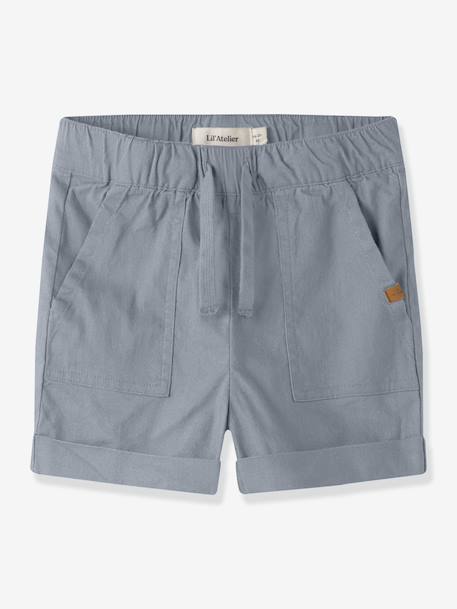 Lot de 2 bermudas garçon en molleton lot bleu/bleu marine