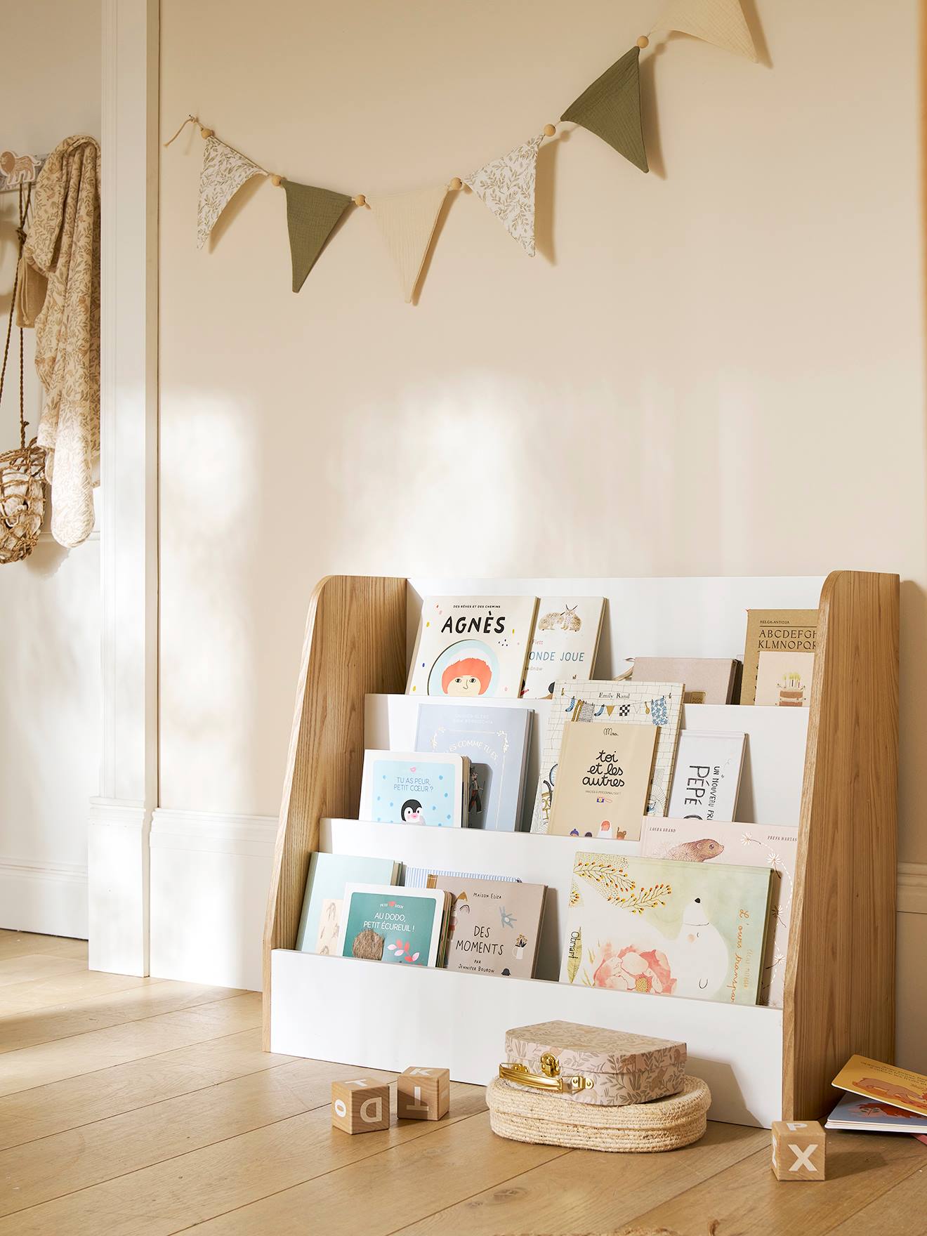 Bibliothèque basse 3 niveaux YEL blanc