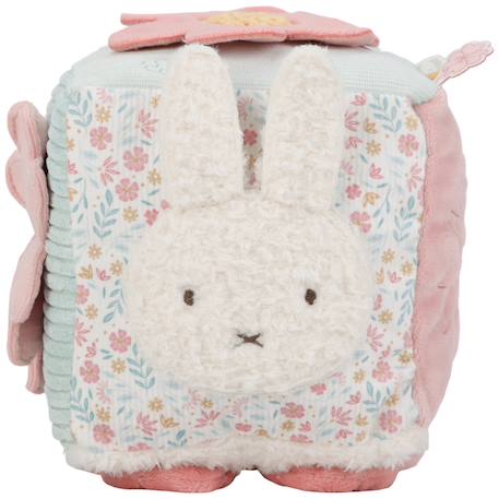 Little Dutch - Cube D'activités Soft Miffy Lucky Blossom Bleu, Rose, Gris, Beige