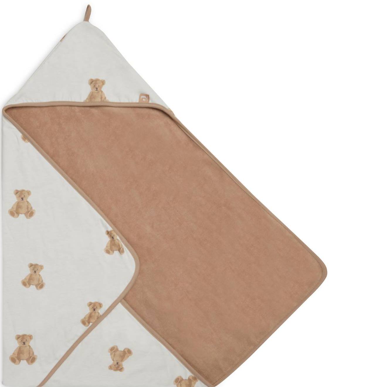 Cape De Bain Ours Teddy Bear (75 X 75 Cm) Blanc, Marron Clair (Jollein) - Image 1