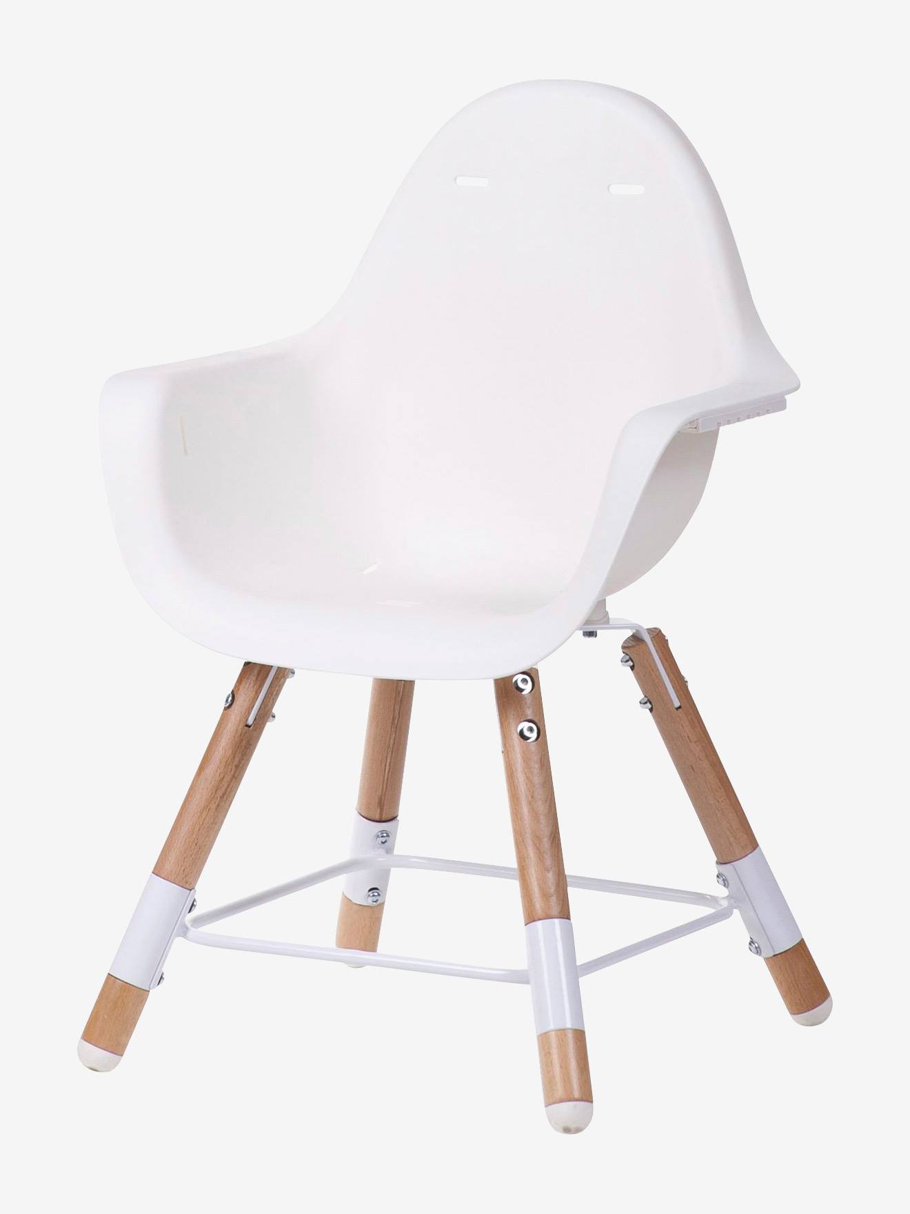 Chaise haute Evolu 2 + arceau CHILDHOME naturel blanc - Childhome