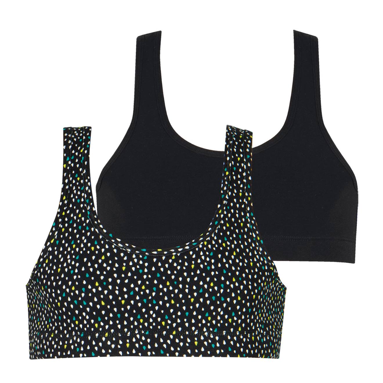 Lot De 2 Brassières Fille Ecopack Athena Fille Motif-noir Lot De 2 Brassières Fille Ecopack Athena Fille Motif-noir