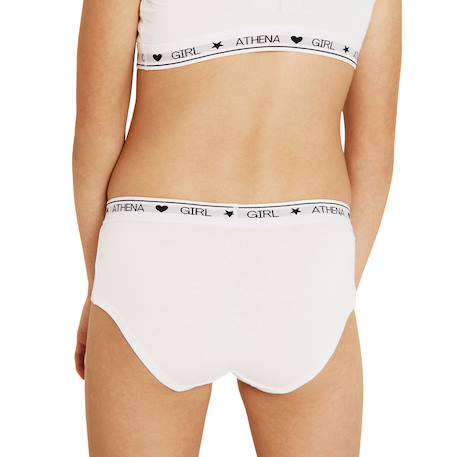 Lot de 2 boxers fille coton ultra doux girl by Blanc-rose corail 4 - vertbaudet enfant 