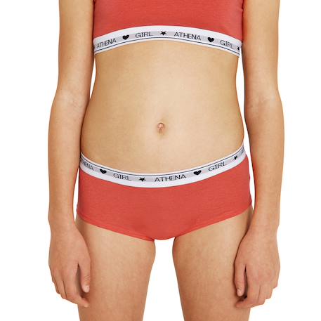 Lot de 2 boxers fille coton ultra doux girl by Blanc-rose corail 3 - vertbaudet enfant 