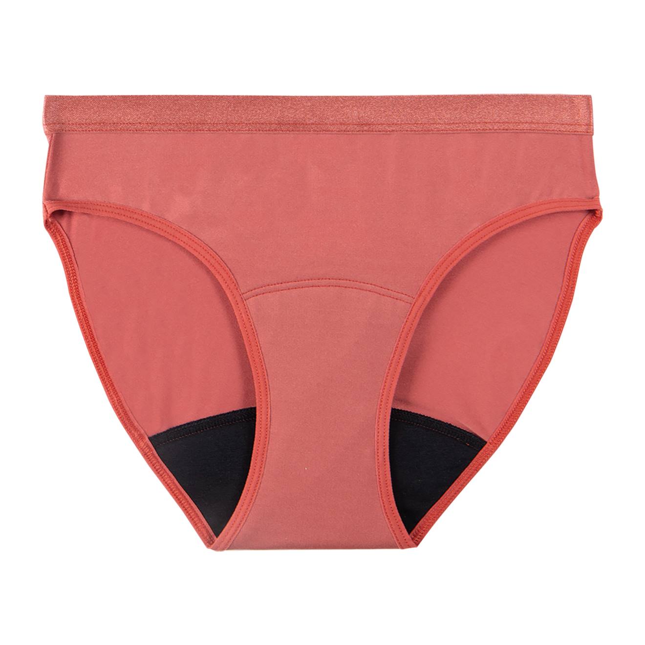 Culotte Menstruelle Fille Rouge Minéral