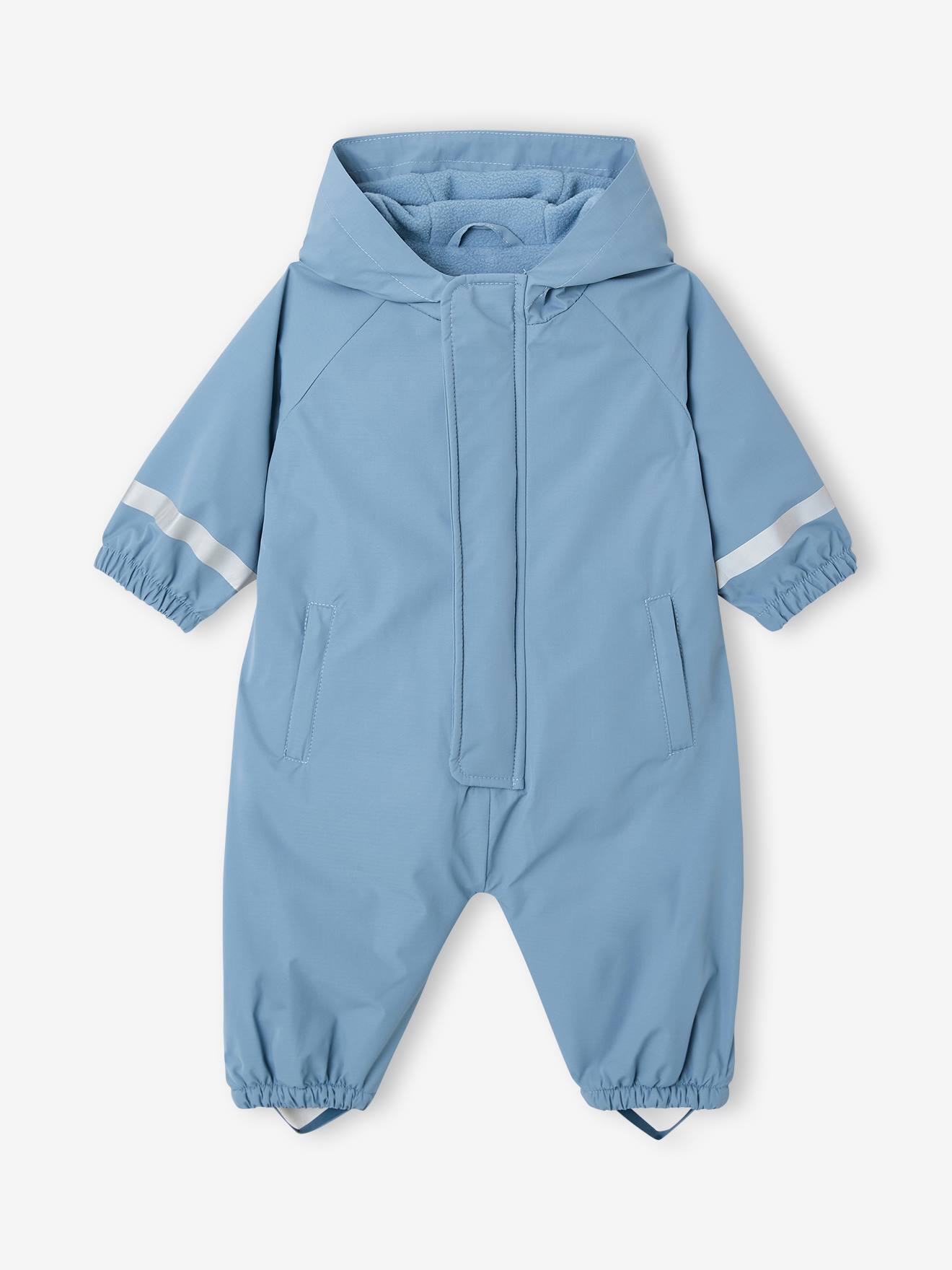 Combinaison pluie capuche bleu jean