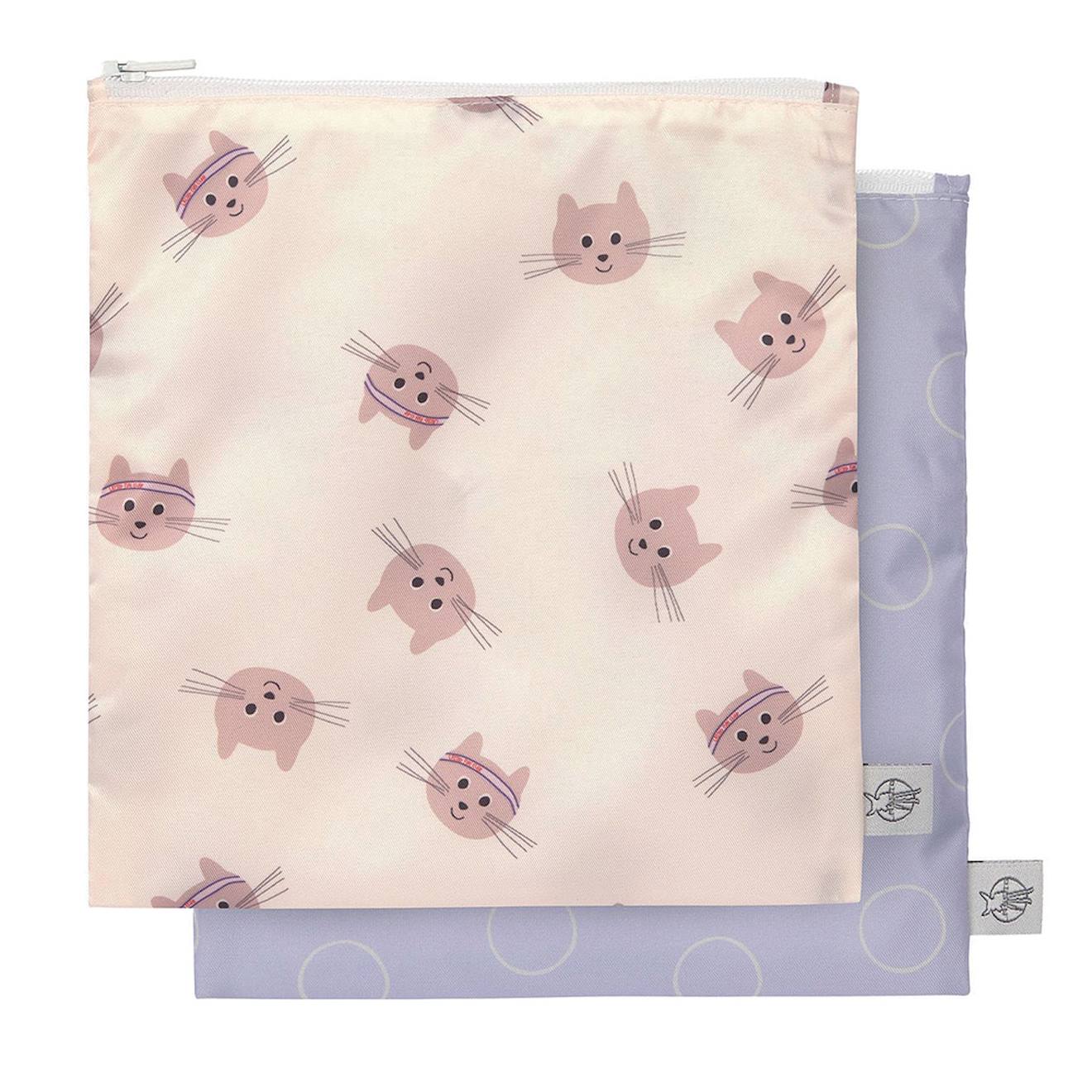 Lot De 2 Pochettes À Snack Tiny Team Cat Multi-coloured