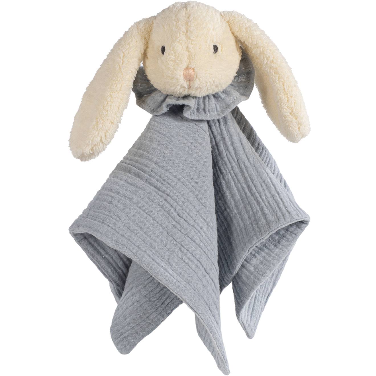 Doudou Bébé Ultra Doux Avec Yeux Brodés – Compagnon Rassurant Dès La Naissance Sable, Bleu, Noir (Walking Mum) - Couverture