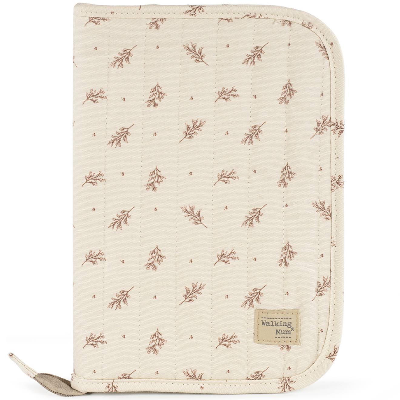 Protège Carnet De Santé Bébé Zippé En Coton – Rangement Organisé Ecru, Rose (Walking Mum) - Couverture