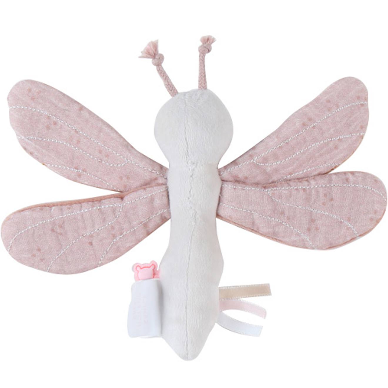 Hochet Bébé En Tissu Avec Textures Froissées – Jouet D’éveil Sensoriel Doux Dès La Naissance Rose, Écru, Ocre (Noukie's) - Image 2