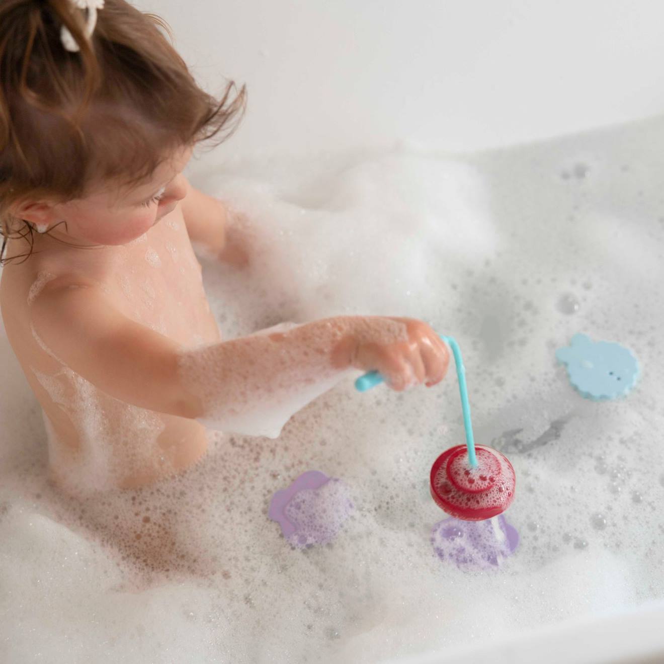 Jeu De Pêche Pour Le Bain Bébé – Jouet D’éveil Évolutif Et Motricité Dès 10 Mois Rose, Bordeaux, Bleu (Quut) - Image 1