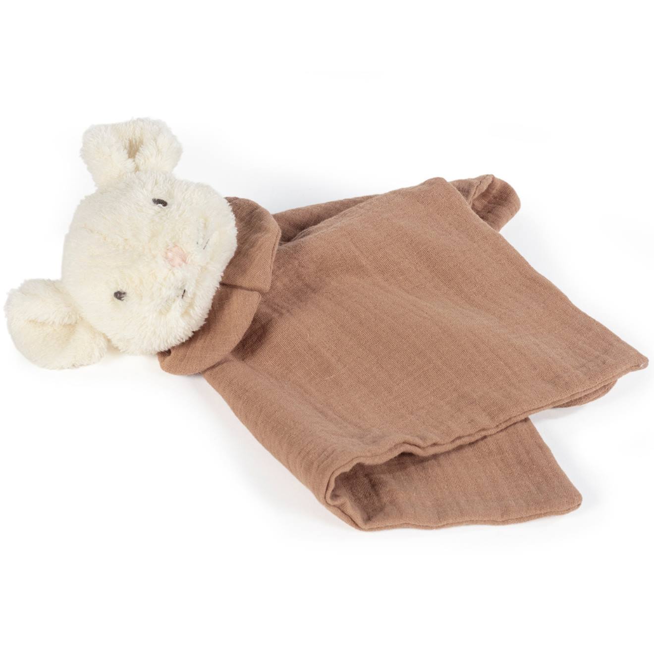 Doudou Bébé Doux Et Apaisant En Tissu Naturel – Compagnon Réconfortant Dès La Naissance Cannelle, Écru (Walking Mum) - Image 1