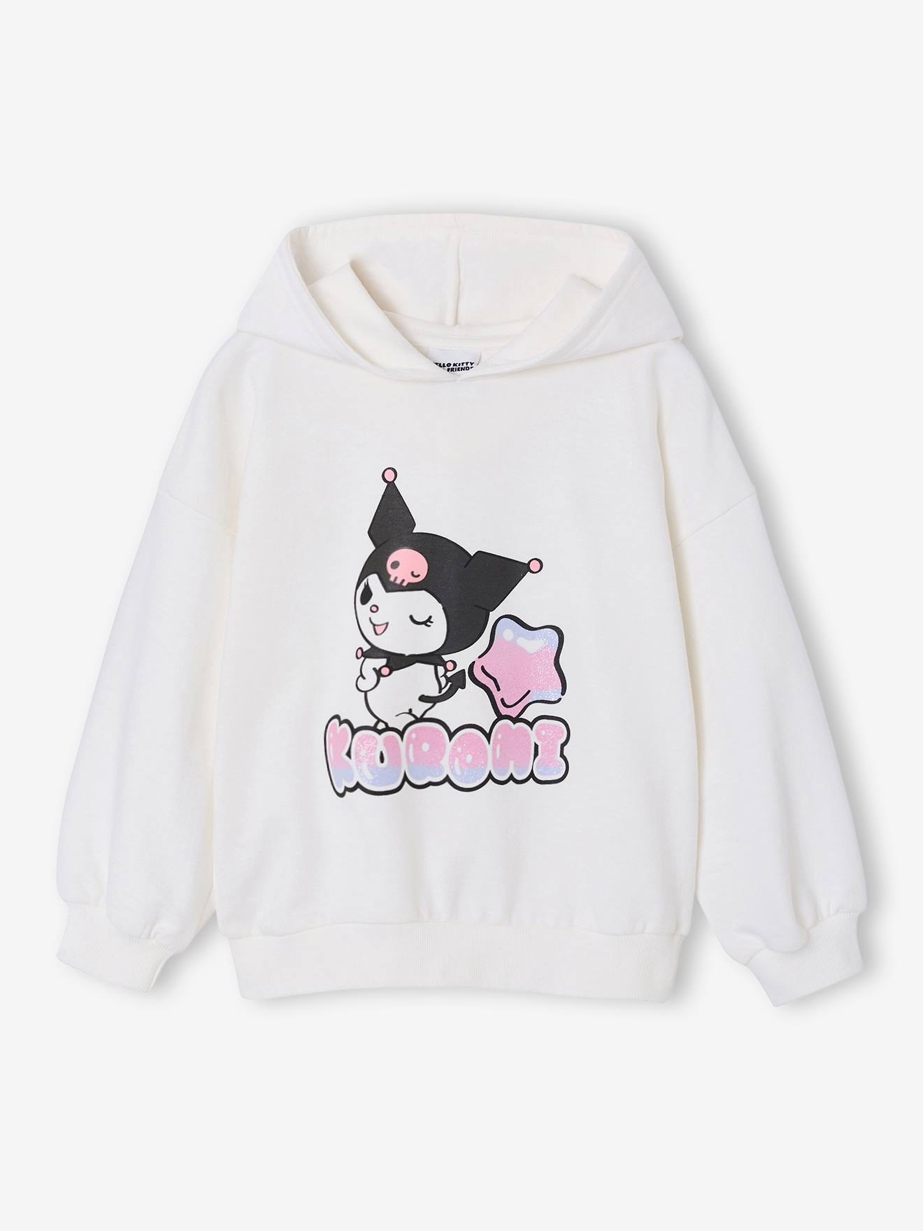 Sweat à capuche Kuromi écru Sweat à capuche Kuromi écru