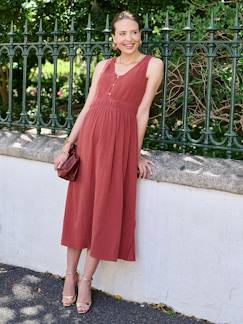 Vêtements de grossesse-Robe longue grossesse et allaitement 