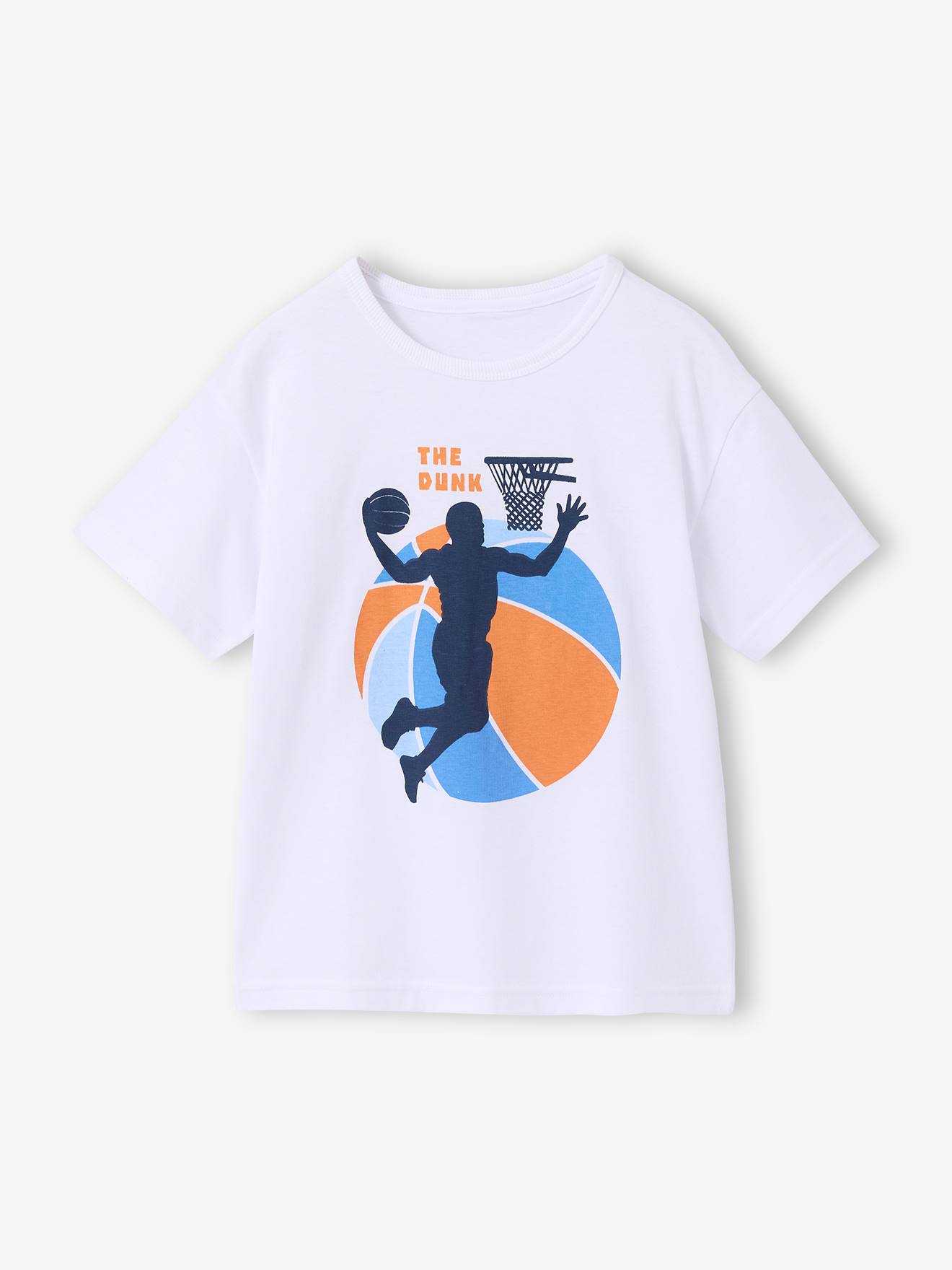 T-shirt garçon motifs graphiques manches courtes blanc