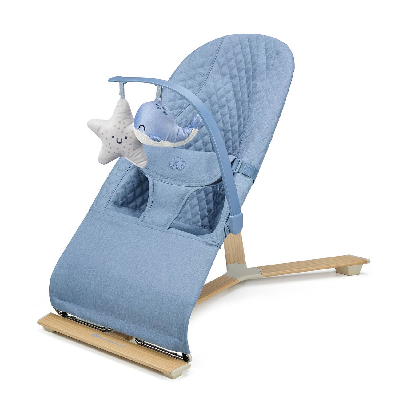 Balancelle Électrique Bébé 2 En 1 Avec Fonction Transat Bleu Marine