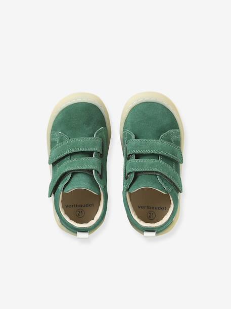 Chaussures premiers pas bébé velcro beige+bleu+bleu électrique+bleu jean+chocolat+lot beige+lot marron+lot vert+marron+ocre+vert+vert sauge 45 - vertbaudet enfant 