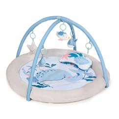 Jouet-Tapis d’Éveil Kinderkraft COZYPLAY avec Arceaux de Jeux, Jouets Sensoriels, Tapis Lavable, Pliable et Matière Douce