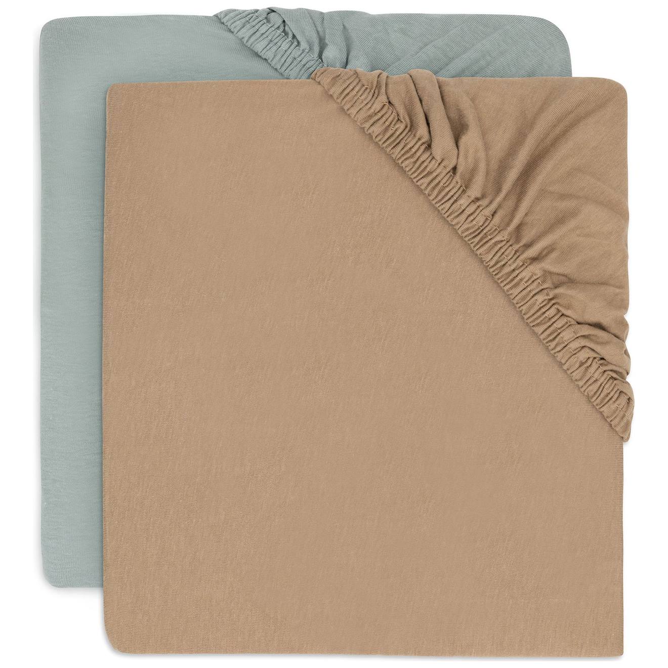 Drap Housse Bleu, Marron
