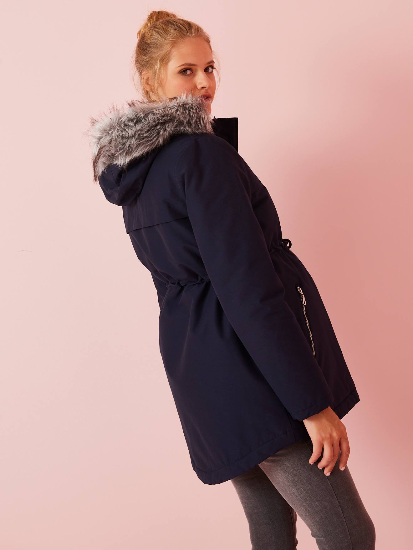 Parka évolutive grossesse et post-grossesse bleu encre (Vertbaudet) - Image 2