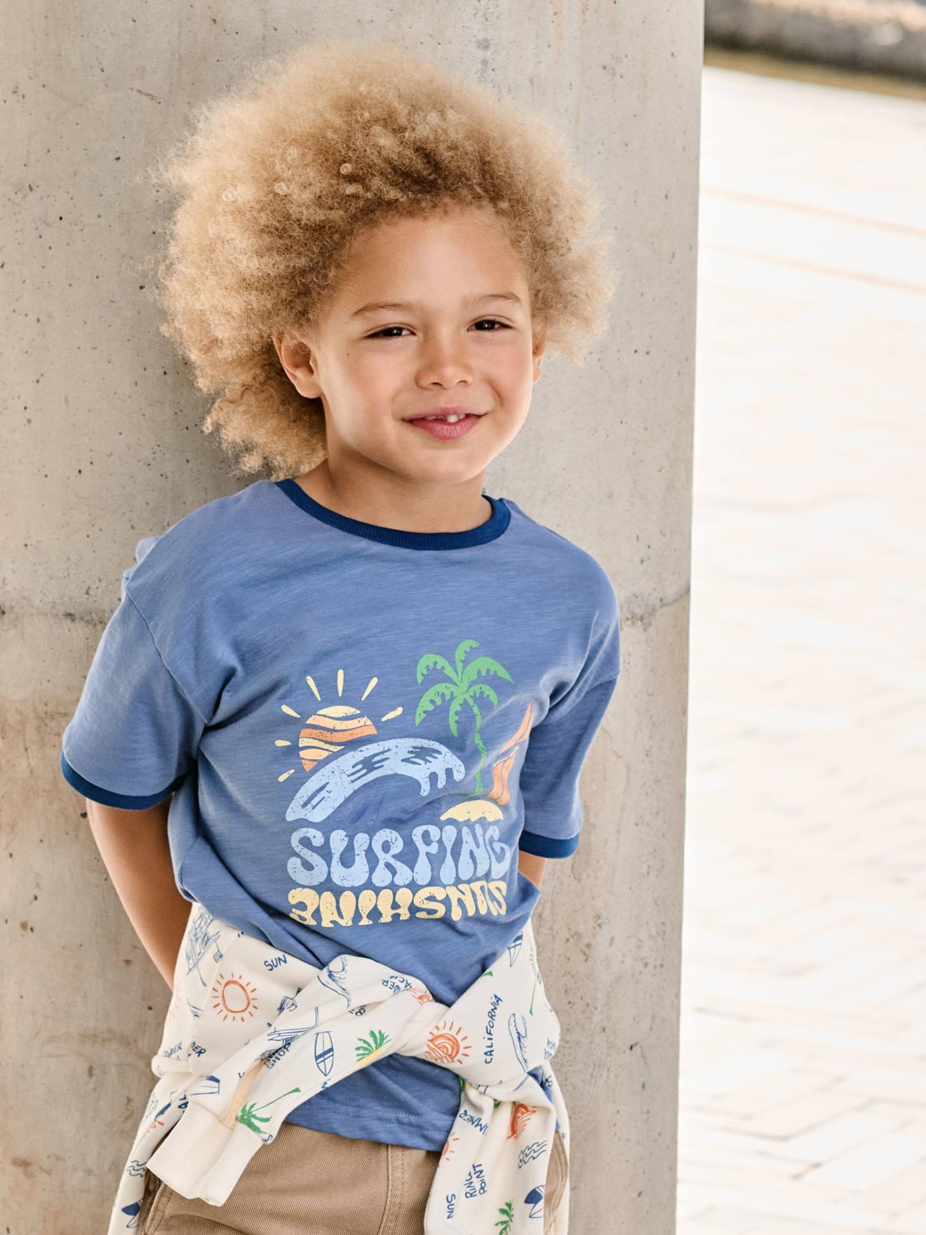 T-shirt manches courtes bleu