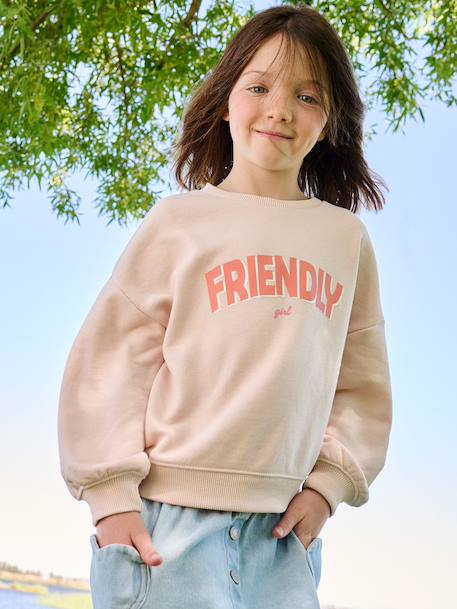 Sweat fille message positif  - vertbaudet enfant